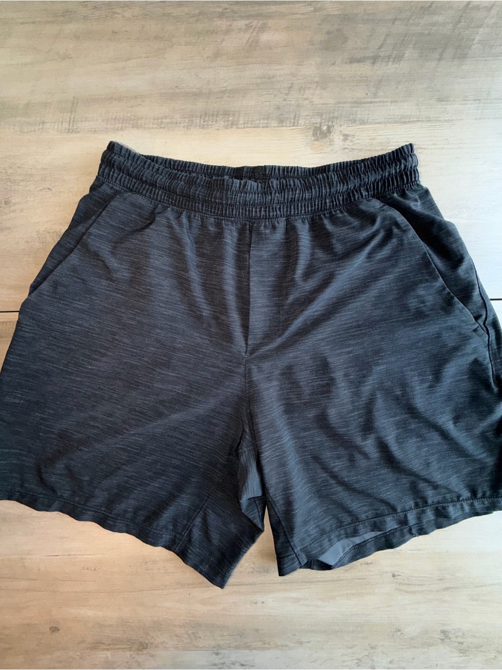 lululemon athletica Pace Breaker Dark Charcoal Heather 7” Linerless Shorts